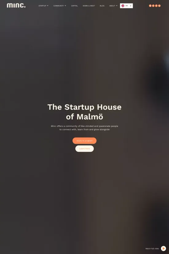 Modern Minimalist Black White Orange Webflow website example