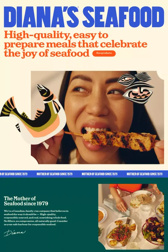 Webflow website example Food Beverage Modern Blue Sans-serif