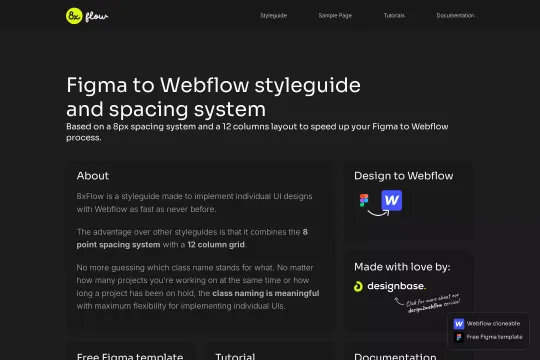 Figma to Webflow Styleguide Cloneable