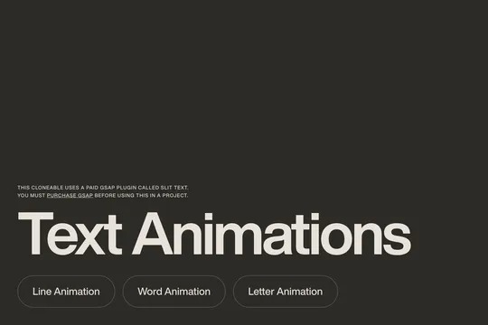 Advanced text reveal Webflow cloneable