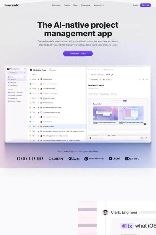 Tech Purple Sans-serif Clean Webflow website example.