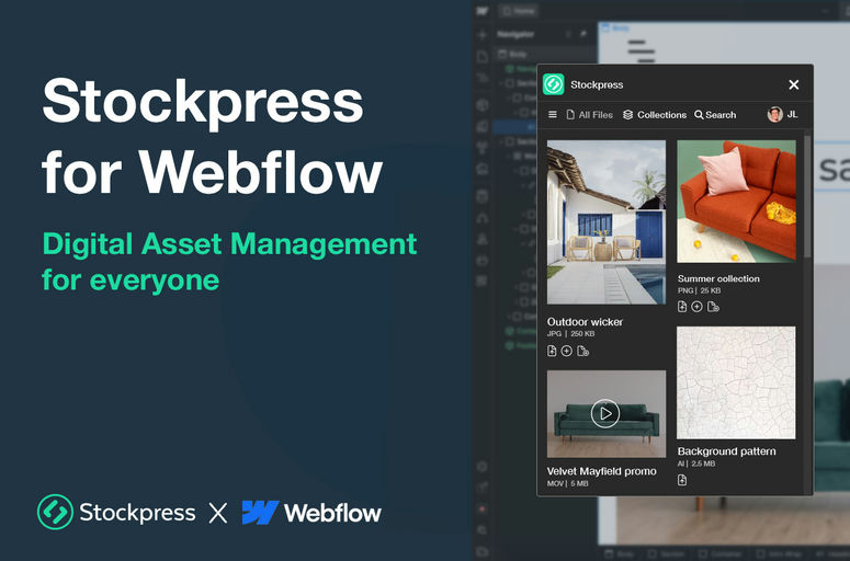 Discover the power of Stockpress, the essential Webflow app for designers and developers. Streamline digital asset management, enhance collaboration, and improve workflow efficiency. Benefit from seamless integration, AI organization, and visual search capabilities.