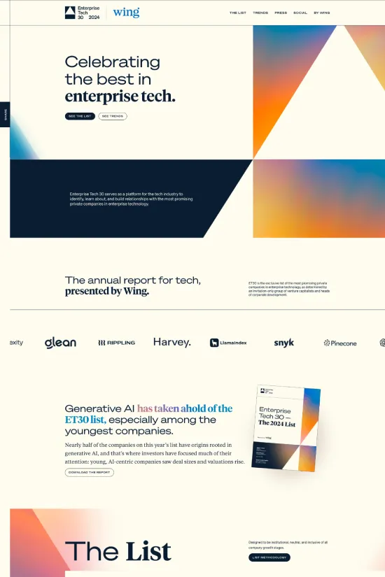 Modern Gradient Blue Webflow website example