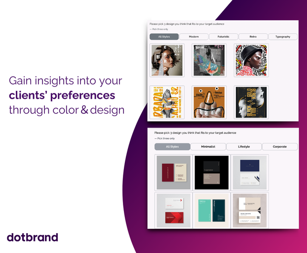 Enhance your design process with the Webflow app, dotbrand. Seamlessly integrate dotbrand forms within Webflow Designer, access personalized design suggestions instantly, and automate sales with AI-powered tools. Improve efficiency, streamline communication, and tailor services to clients' preferences effectively.