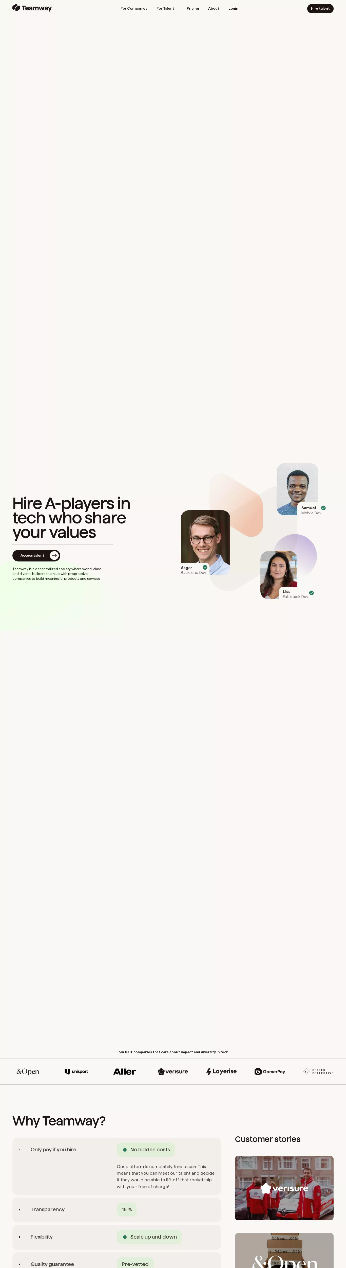 Modern Black Sans-serif Recruitment Webflow website example