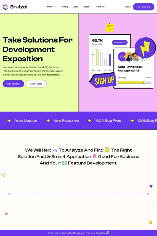 Technology Bold Vibrant Marketing Webflow website template