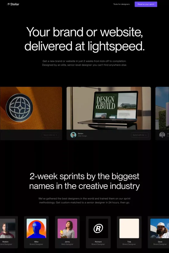 Webflow website example Design Sans-serif Modern Branding
