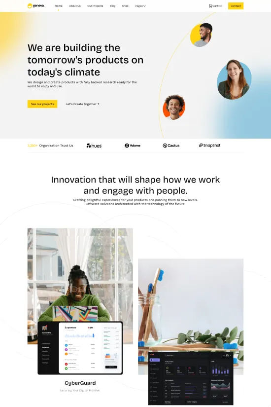 Peach Modern Design Aagency Webflow website template