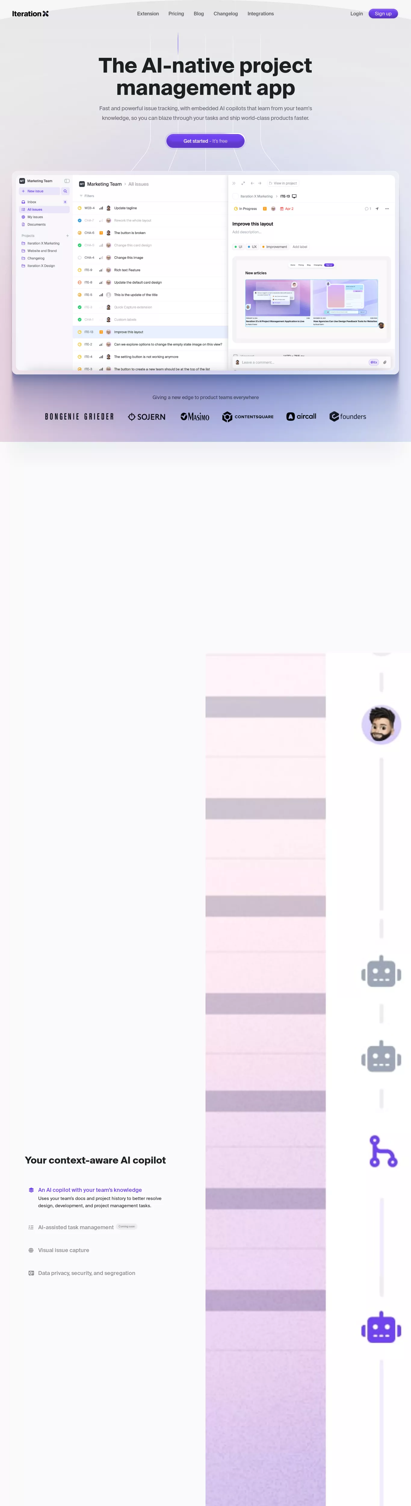 Tech Purple Sans-serif Clean Webflow website example.