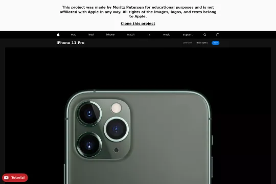 iPhone 11 Pro website Webflow cloneable