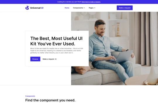 Universal UI Kit Webflow cloneable