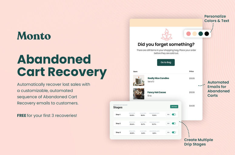 Enhance and optimize your Webflow ecommerce site with Monto, an all-in-one suite of powerful apps. Boost sales, improve user experience, and drive conversions with features like abandoned cart recovery, product reviews, subscriptions, and CRM integration. Opt for Monto for seamless integration and optimized performance.