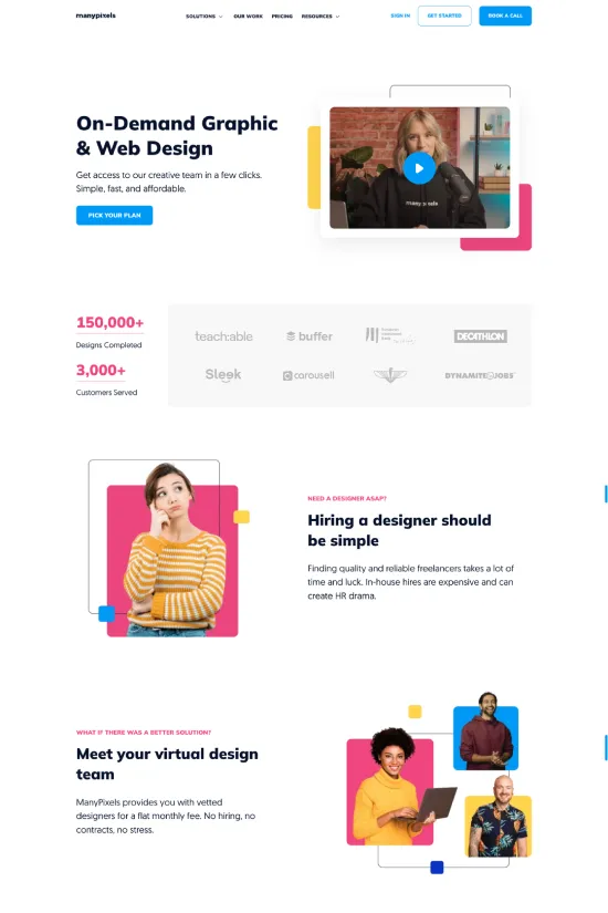 Webflow website example Graphic Design Modern