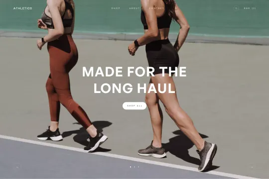 Athletics ecommerce Webflow Template cloneable