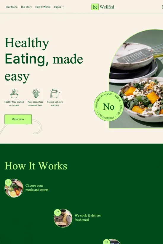Vibrant Olivine Health & Wellness Webflow website template