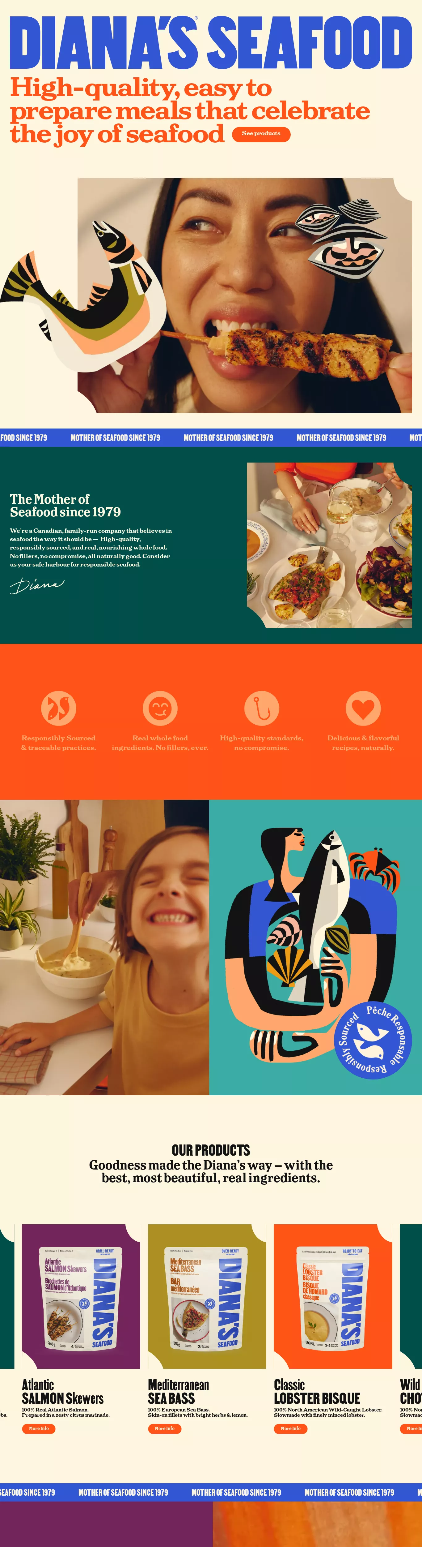 Webflow website example Food Beverage Modern Blue Sans-serif