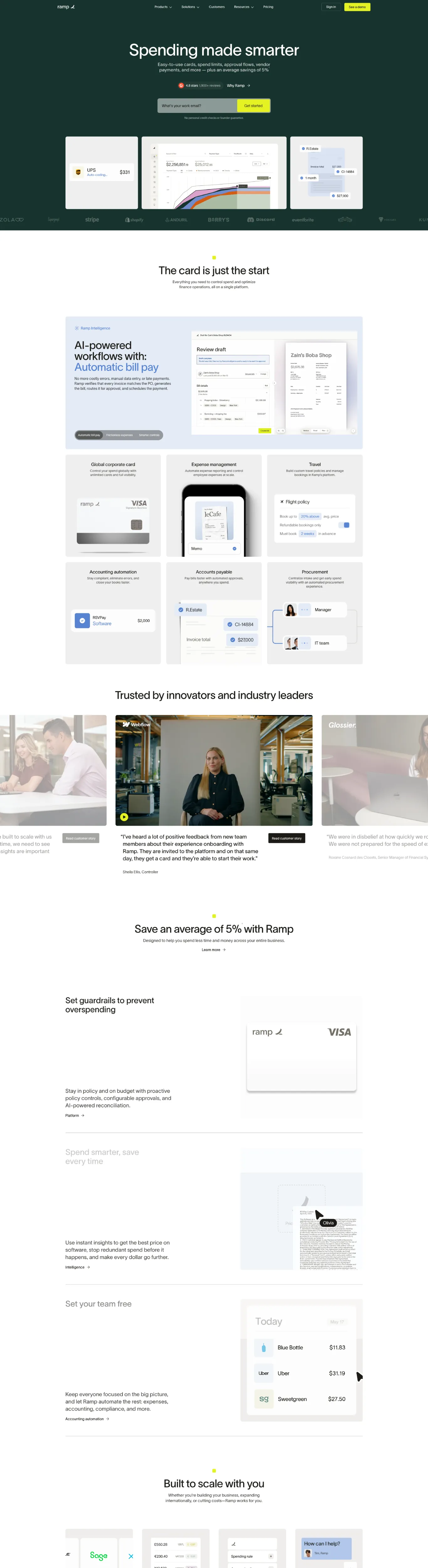 Webflow website example Finance Modern Corporate