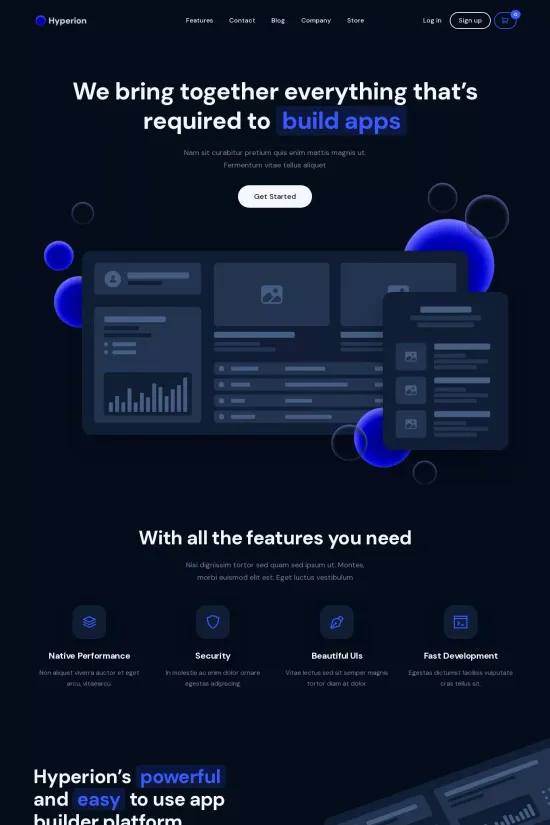 Professional Technology Dark Blue Webflow Website Template