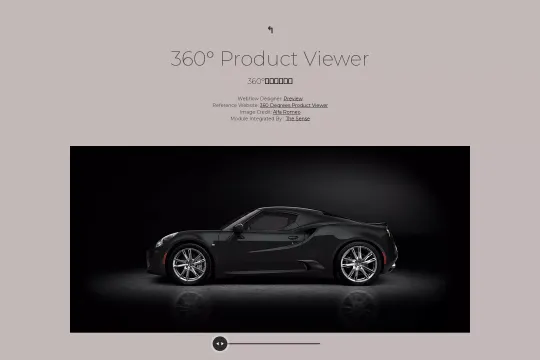 360° Product Viewer Webflow cloneable