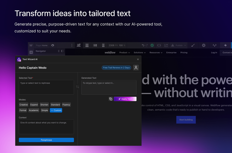 Text Wizard AI