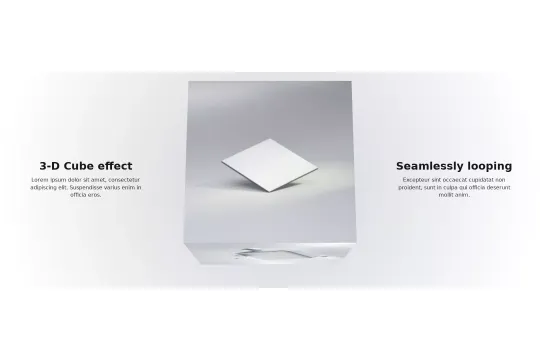 3D Rotating Cube Effect Webflow cloneable