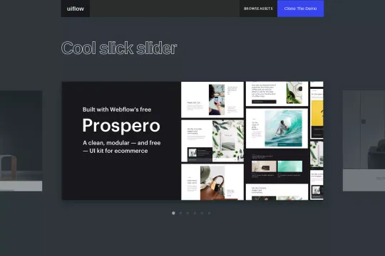 Draggable Slick Slider Webflow cloneable