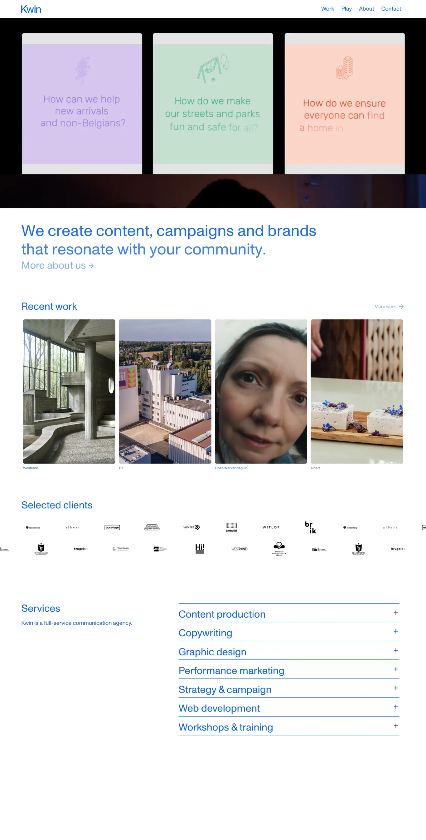 Modern Blue Sans-serif Marketing Webflow website example
