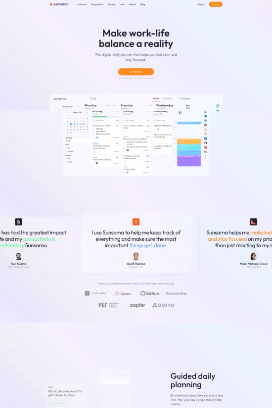 Productivity Software White Sans-serif Minimalist Webflow website example