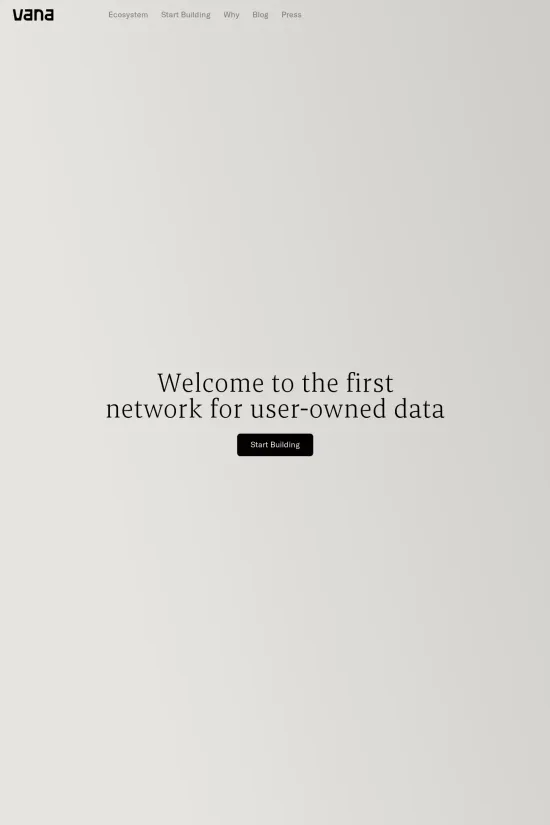 Modern Minimalist Data Technology Webflow website example