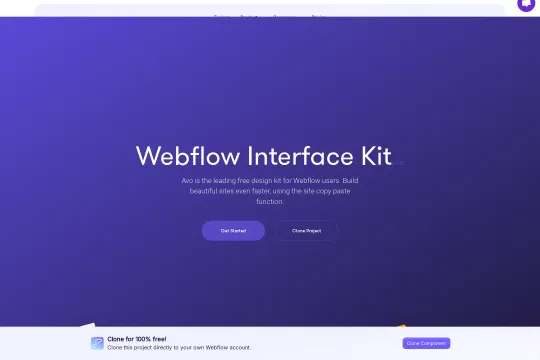 Webflow UI Kit v.02 cloneable