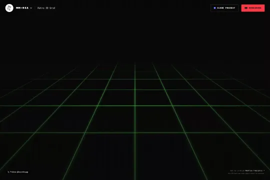 Retro 3D Grid Webflow cloneable