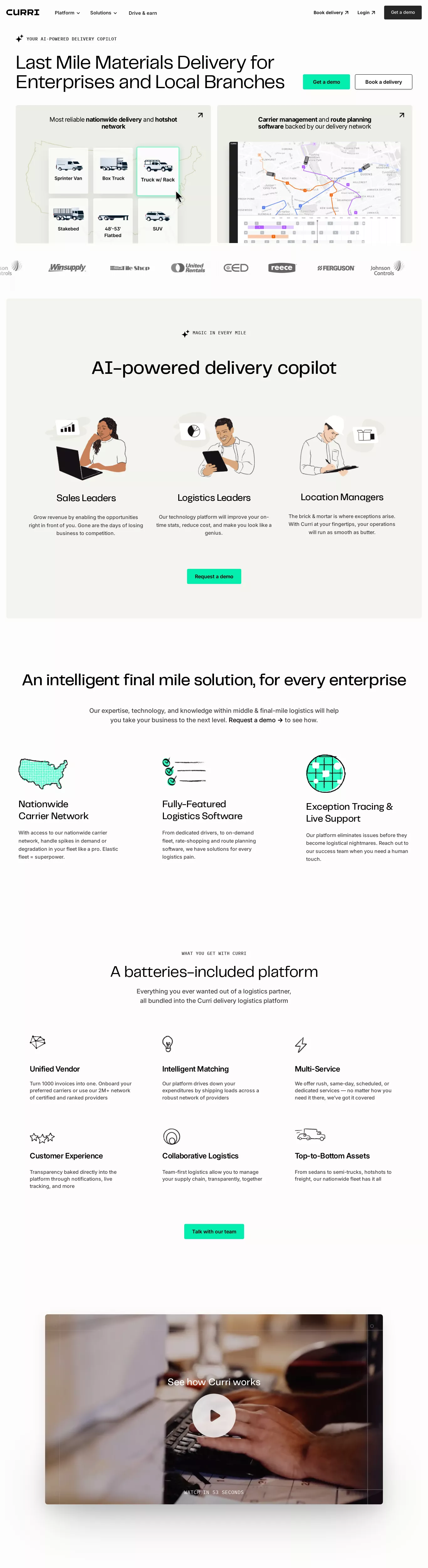 Minimalistic Sans-serif Modern Logistics Webflow website example