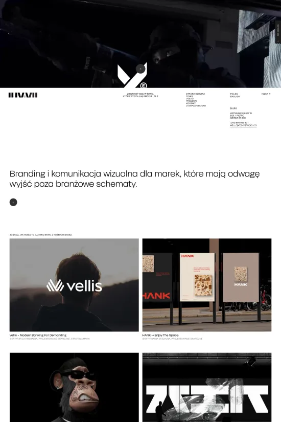 Modern Minimalist Grid Webflow site example - Design and Branding