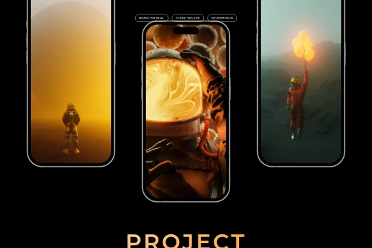 iPhone mockup scroll animation Webflow cloneable
