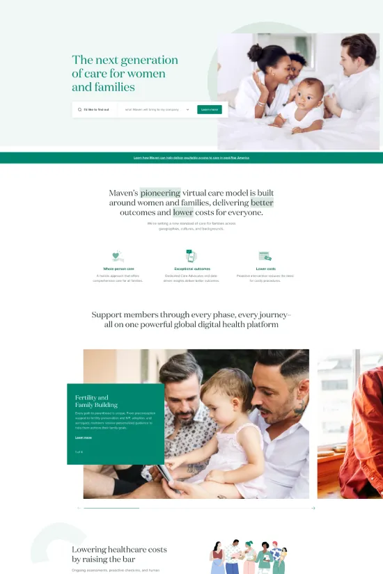 Webflow website example Healthcare Clean Modern Green sans-serif