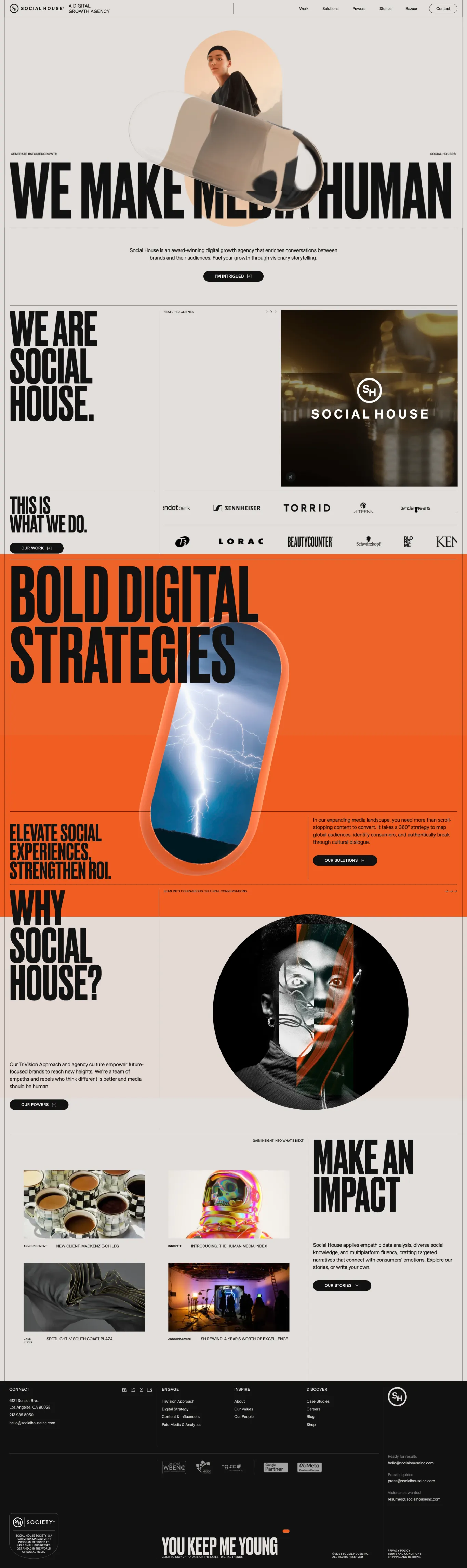 Bold Orange Sans-serif Modern Webflow website example