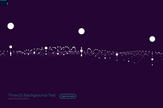 Three.js Wave Animation Webflow cloneable