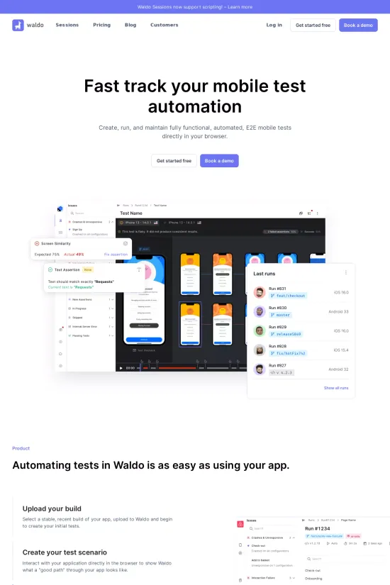 Modern Mobile Testing Webflow Technology Site Example