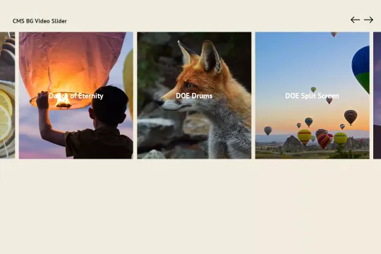 CMS Background Video Slider Webflow cloneable