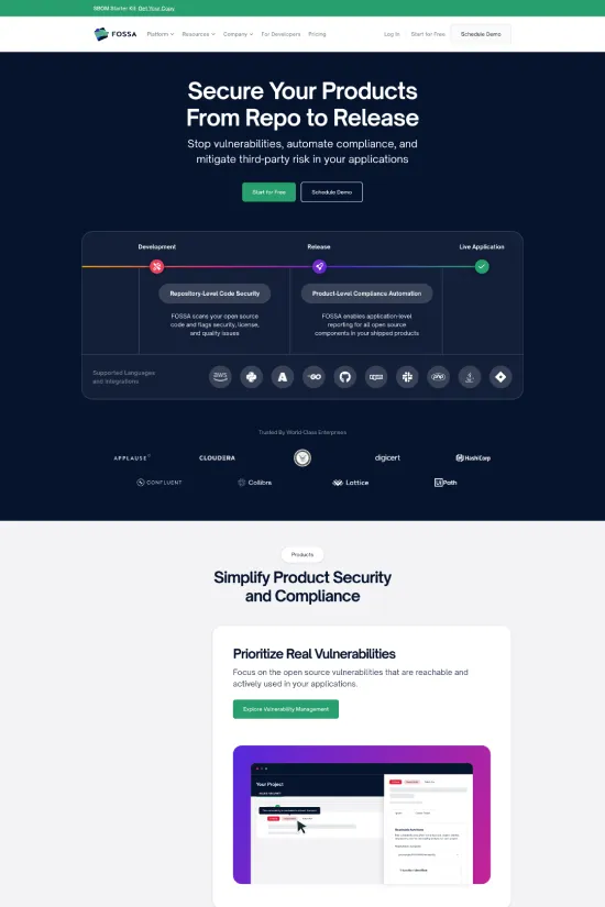 Webflow website example Modern Sans-serif Compliance Technology