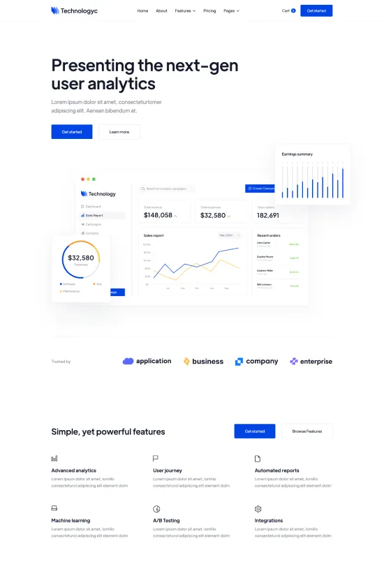 Technology Software White Minimalistic Webflow website template