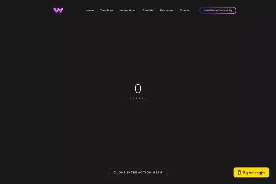 Scrolling Animation Interaction Webflow cloneable
