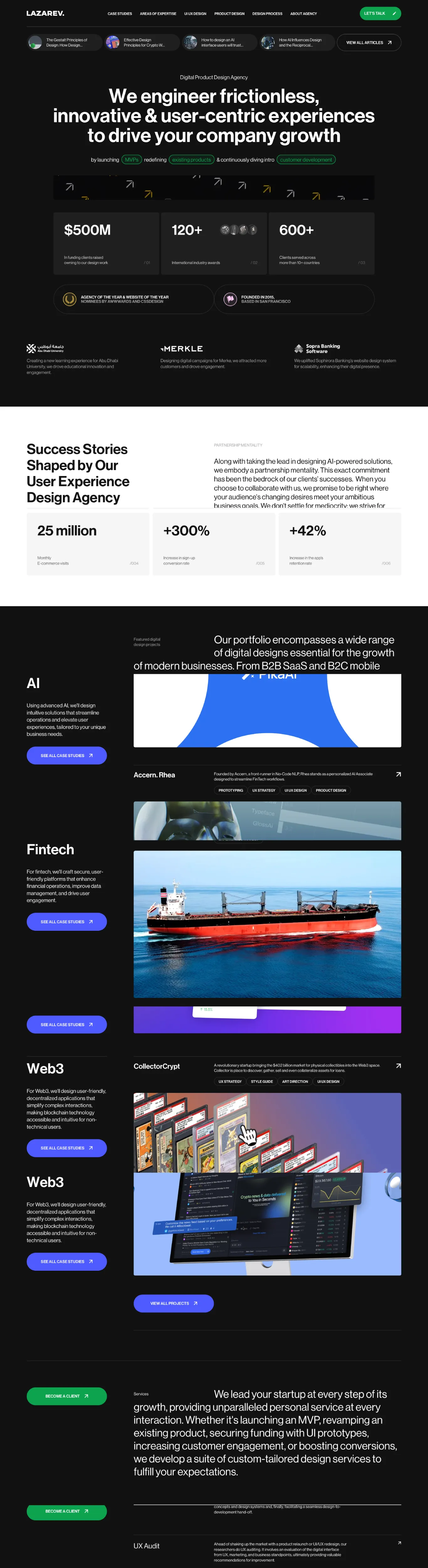 Modern Dark Theme Sans-serif Webflow website example