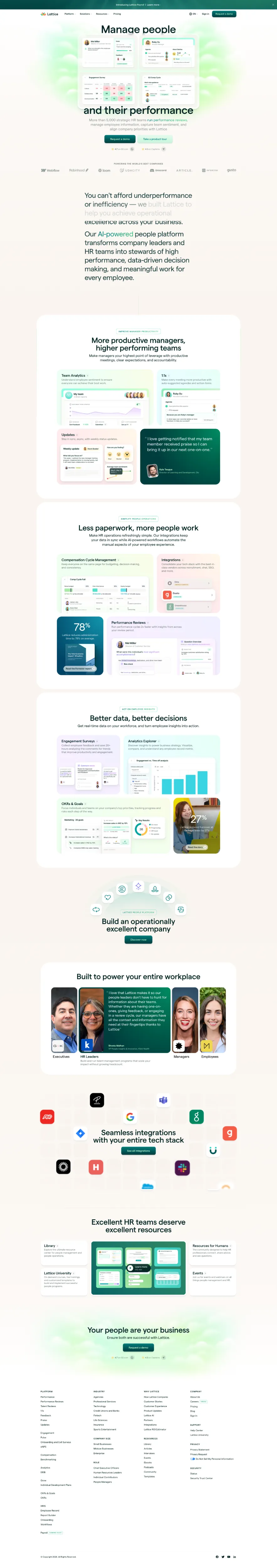 Modern Human Resources Webflow website example