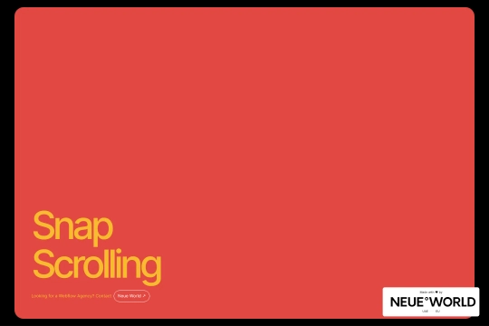 Snap Scroll Webflow cloneable
