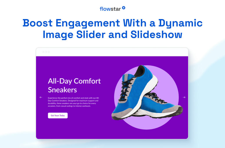 Enhance your website with the Webflow app Image Slider & Slideshow. Create captivating sliders to showcase products and promotions, drive engagement, boost brand identity, and increase conversions. Customizable, responsive, and user-friendly for a seamless experience on all devices. Ideal for e-commerce, digital agencies, and blogs.