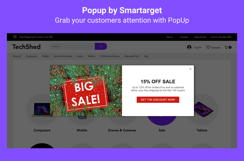 Enhance user engagement on Webflow sites with the Popup Notifications app by Smartarget. Create customizable popups to deliver promotions, announcements, and more effectively. Optimize user experience and boost conversions with visually appealing notifications.