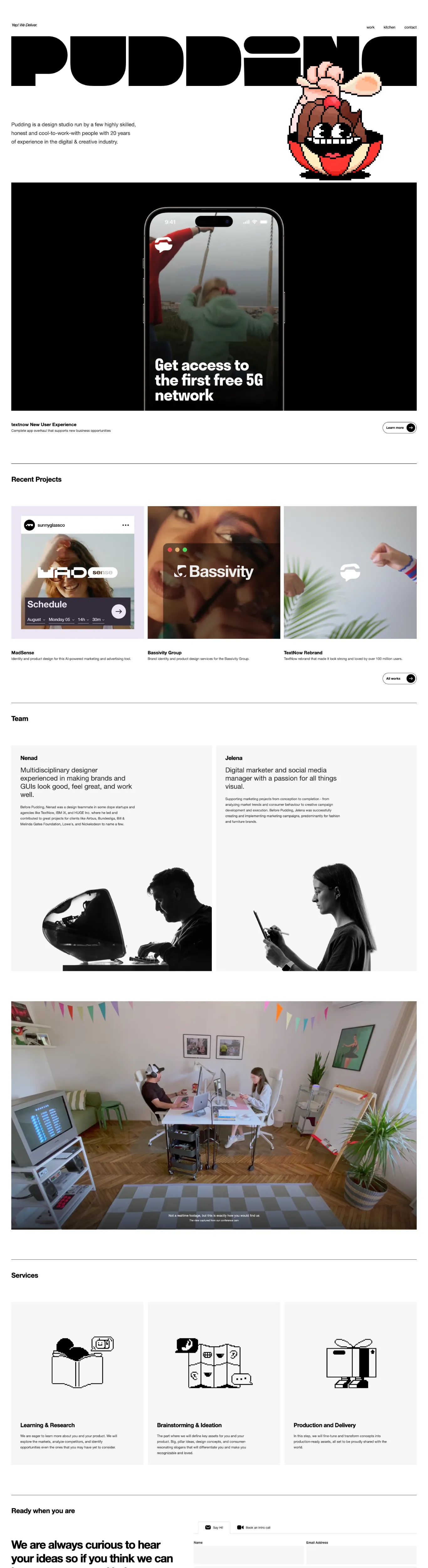 Modern Black Sans-serif Design & Creative Webflow website example