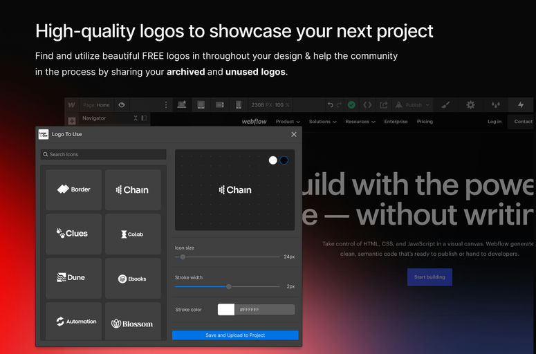 Discover the ultimate tool for Webflow designers: Logo To Use app. Access a rich collection of copyright-free logos effortlessly. Streamline your design process with high-quality, hassle-free logo solutions.