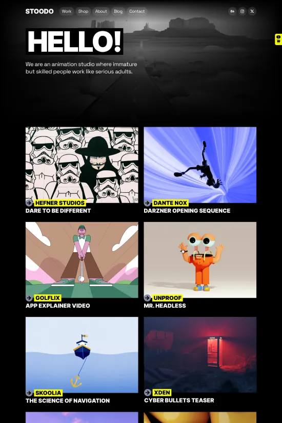 Dark Bold Portfolio Webflow website template